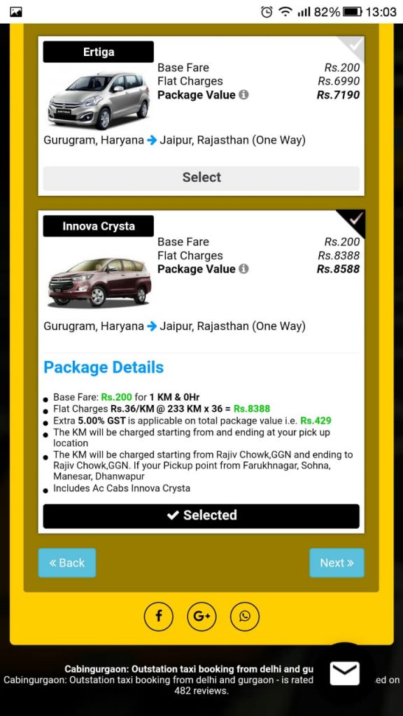 Full Day Cab On Rent